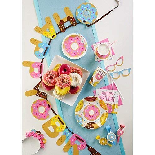 Creative Converting All Over Print Plastic Tablecover  Donut Time - 54"" x 102"" - Image 4